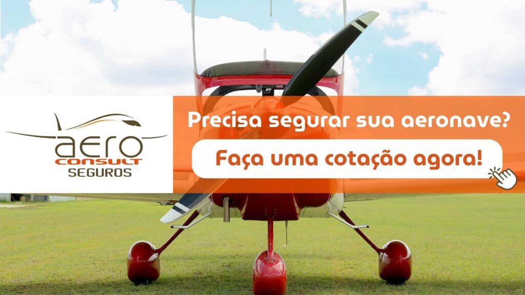 Banner da Aeroconsult Seguros para cotação de seguro aeronáutico.