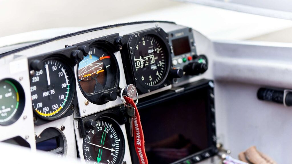 Painel de avião ultraleve.
